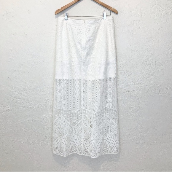 BCBG MaxAzria 12 Lace Maxi Skirt Harper Crochet - Picture 7 of 8